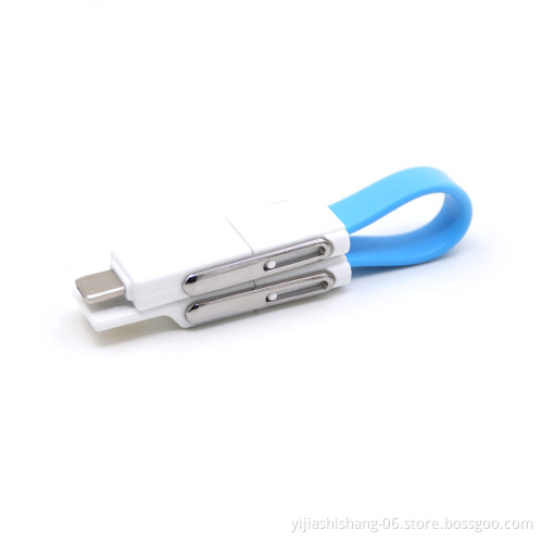 2020 Best Keychain Chargers 6 in 1 Magnetic USB Data Charging Cable for Promotional Items with Logo